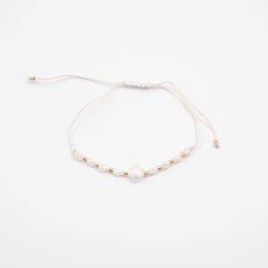 BR1002 Armbånd Hvit/gull 9846