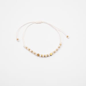 BR1006 Armbånd Hvit/gull 9884