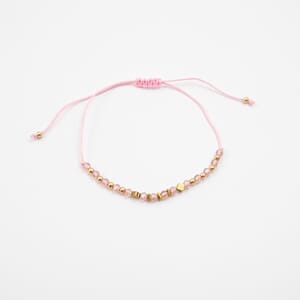 BR1007 Armbånd Rosa/gull 9891