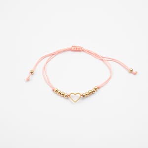 BR1018 Armbånd Hjerte Fersken 0002