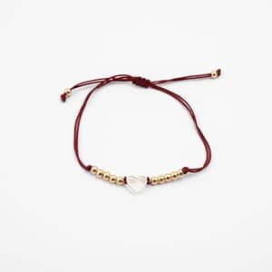 BR1021 Armbånd Hjerte Burgunder 0033
