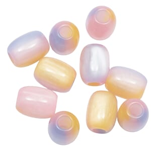 GO3038 Perle Resin Rosa/lilla/gul 12x10mm 4888