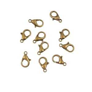 GO3054 Karabinkrok 13x8mm Antikkgull 9494