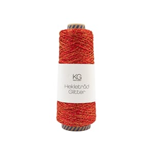 HT1027 Hekletråd Glitter Rød 1.5mm 6420