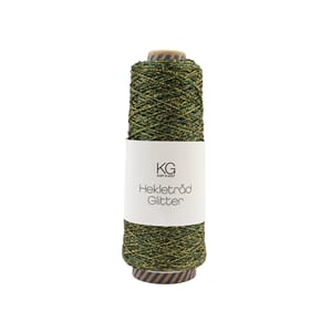 HT1028 Hekletråd Glitter Grågrønn 1.5mm 6437