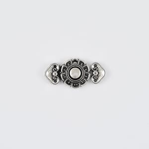 KN759 Hekte Antikk sølv 30x15mm 41 par 9358