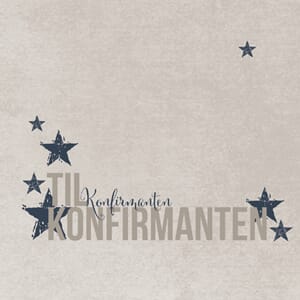 CA351 Kort Konfirmant Blå Grå 3964