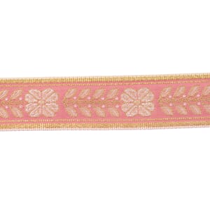 RI309 Bånd 25mm Rosa/gull 22m 2977