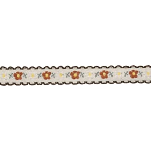 RI318 Bånd 10mm Brun/hvit 22m 3066