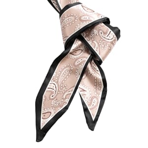 KOMMER FEB - SC1001 Veskepynt Skjerf Sort/beige 140x6cm 2631