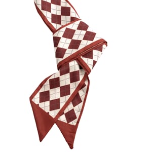 KOMMER FEB - SC1004 Veskepynt Skjerf Burgunder/krem 140x6cm 2662