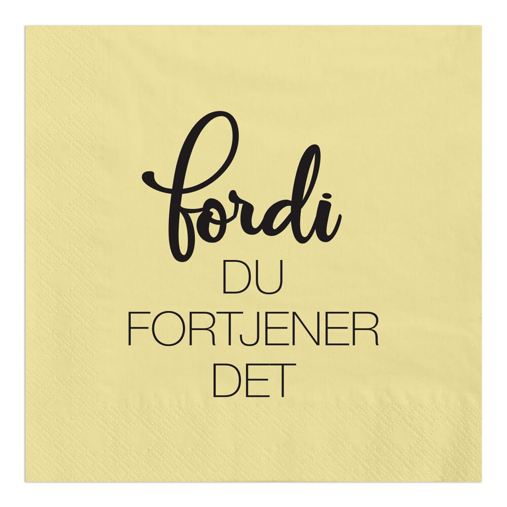 Servietter Fordi Du Fortjener Det SE258 - Kort Og Godt Hobby AS