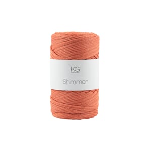 SG121 Shimmergarn 46 Varmoransje/sølv 5911