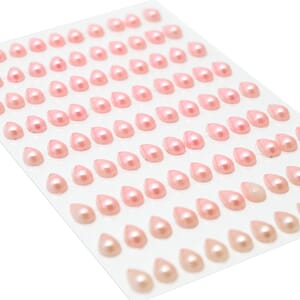 ST121 Stickers Perle Dråpe 6x10mm Rosa 0856