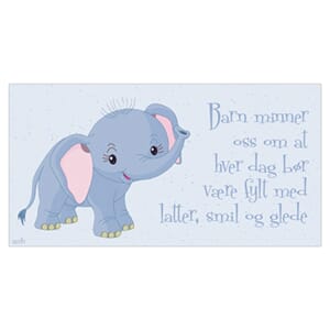 106855 Skilt Elefant Blå 22.2 0274