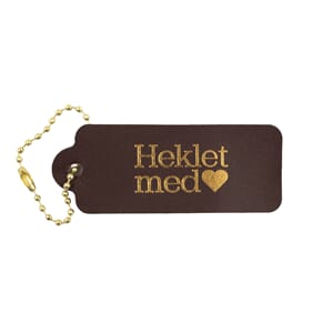 VP105 Skinnmerke Brun Heklet med hjertet 8633