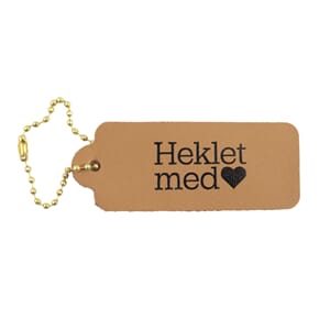 VP113 Skinnmerke Lysbrun Heklet med hjertet 8718