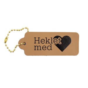VP114 Skinnmerke Lysbrun Heklet med hjertet 8725