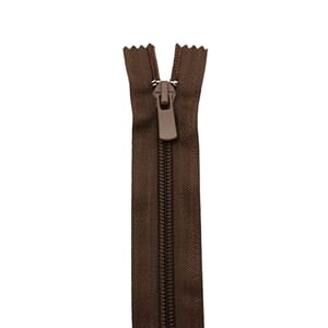 ZI317 Glidelås 15cm 5mm Mørkbrun 6154